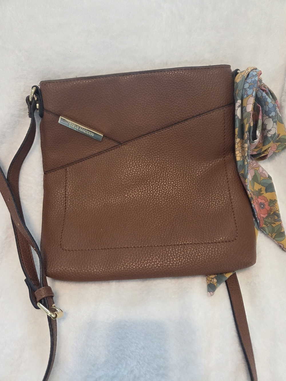 Steve Madden Brown Pebble Crossbody Bag